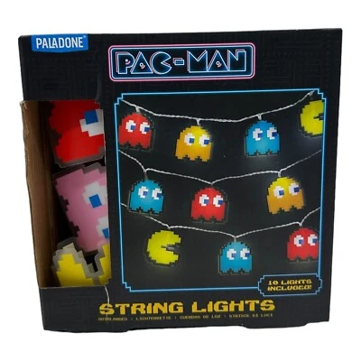 Cadena de luces PAC MAN - Paladone 10 luces incluidas funciona con pilas nuevo Foto 1 de 2