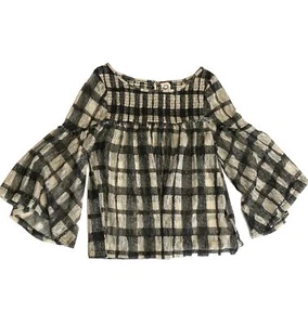 Akemi Kin For Anthropologie Oversized Black and White BoHo Top Size S - Picture 1 of 7
