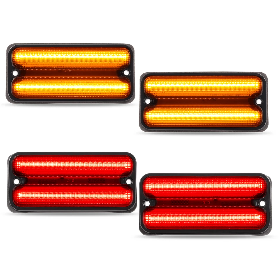 4x LED Side Marker Lights For Chevrolet Blazer C10 C20 & GMC Pickup 1967-1972 Foto 1 de 4