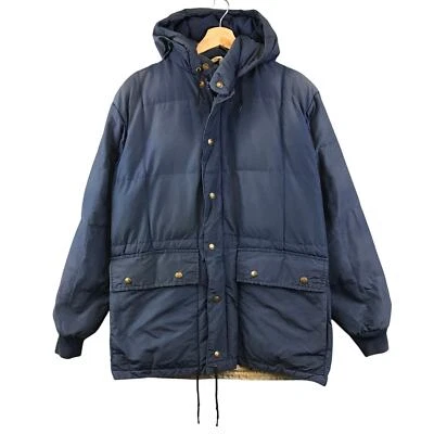 Abrigo de Colección Eddie Bauer Hombres Grande Azul Plumón de Ganso Chaqueta con Capucha EE. UU. Parka Foto 1 de 4