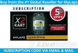 MyLaps X2 Subscription 5-year Renewal Card for Kart Direct Power Transponder - Picture 1 of 2