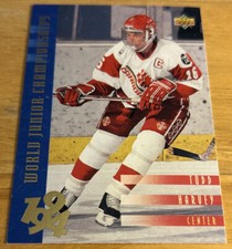 1993-94 Upper Deck Todd Harvey Hockey Rookie Card (RC) #535 World Junior Champs