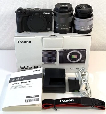 Canon EOS M3 Digital Mirrorless SLR Camera 24.2MP 2 Zoom Lens Kit from JP - Exc+ - Image 1 of 4