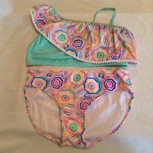 Cat & Jack bikini set Size 14 16 XL swimwear beach 2 pc multi color - Picture 1 of 3