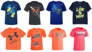 Under Armour Little Boys Polyester Short Sleeve T-Shirt Pick Size & Color - Picture 1 of 12