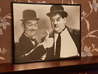 Large Vintage Laurel And Hardy Photographic Print   Framed And Glazed 20 X 16 Inches