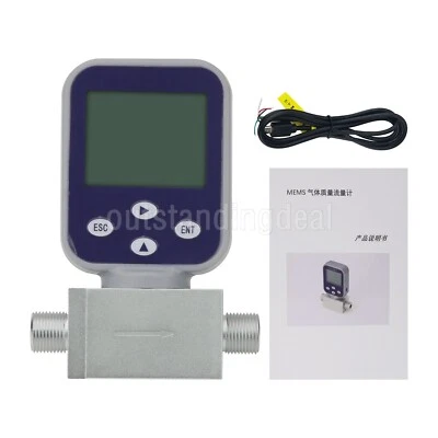 0-50L/min Hydrogen Gas Flow Meter Miniature Thermal Gas Flow Meter os67 - Image 1 of 4