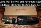 Elk Ridge ER-054CA Camouflage Hunting Knife Set 1 Fixed and 1 Folding Blade