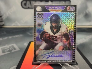 2021 Leaf Pro Set Metal Tylan Wallace BLACK MOJO XRC Rookie RC Auto #D /15 - Picture 1 of 2