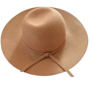 Bienvenu NWT Tan Wool Wide Brim Lightweight Versatile Hat Accent Soft Brunch - Picture 1 of 10