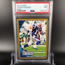 2010 Topps Gold Julian Edelman #325 First Topps Card "Rookie" /2010 PSA 9 Pop 5