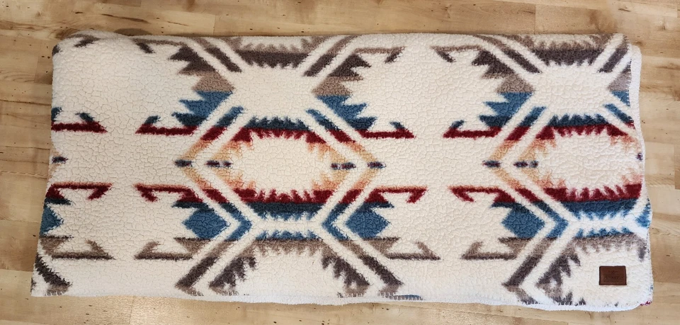 Pendleton Home Collection Blanket White Sands Cream 97"x88" Aztec Native Design - Image 1 of 3