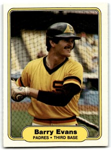 1982 Fleer Barry Evans . San Diego Padres #571