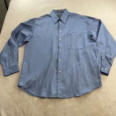 Crazy Horse Blue Long Sleeve Button Up Dress Shirt Men Size: 16 1/2 34-35 - Image 1 of 4