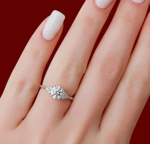 2.20 Ct Round Cut Lab Created Diamond IGI Certified Engagement Ring 950 Platinum - Picture 1 of 14