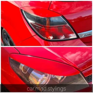 Front & Rear ASTRA H Eyebrows Black Plastic to fit VAUXHALL 3 DOOR Eyelids VXR - Picture 1 of 12