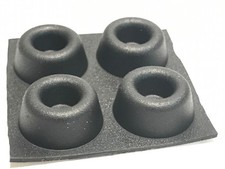 LOVELY QUALITY SELF ADHESIVE BLACK RUBBER FEET 22MM X 10MM HIGH (x4)       ad1w6
