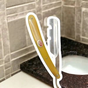 Ed. Wusthof Solingen rasoio dritto 1933 5/8 Tridente Germania vintage scheggiato  - Foto 1 di 8