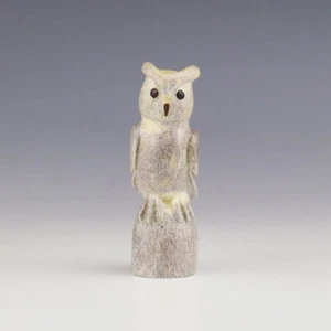 NATIVE AMERICAN ZUNI ANTLER OWL FETISH BY GABE SICE - Picture 1 of 7