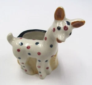 Vintage Japanese Spotted Deer Figural Mini Planter Vase/Match Holder - Picture 1 of 5
