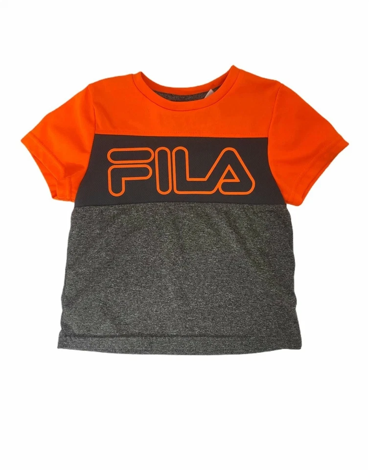 Camiseta Niño Talla 3 Fila Naranja y Gris Logo Grande Estilo Atlético Foto 1 de 3