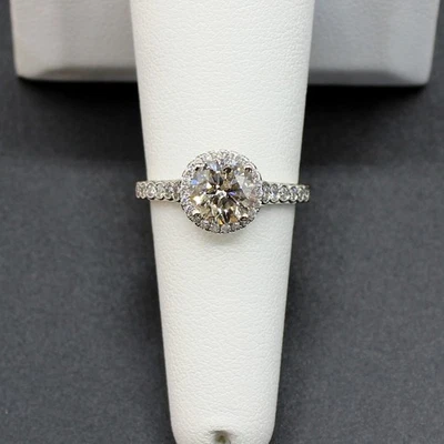 18k 1.95CT J VS2 Diamond Engagement Wedding Ring Big Real Natural Huge Size 6.5! - Image 1 of 4