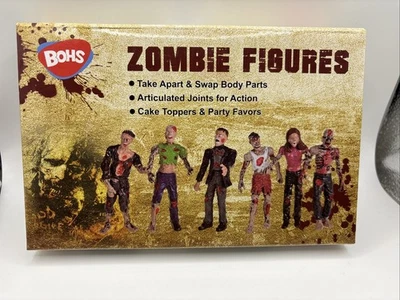 6 Pcs Zombie Dolls Action Figures Toys Terror Corpse Articulat By Boys - Image 1 of 4