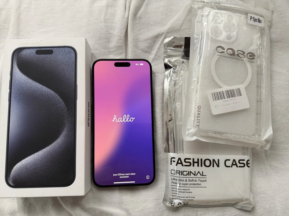 Apple iPhone 15 Pro Max 512GB Smart Phone Blue Titanium Unlocked - Image 1 of 4