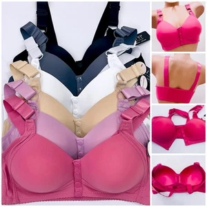 Lot 6 Pk Daisy Bras for Older Women Daisy Bra for Seniors Front Close Button 38D - Picture 1 of 20