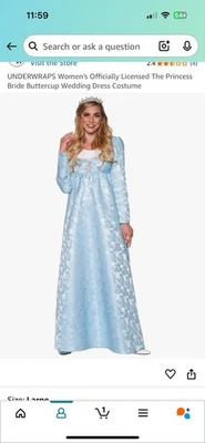Buttercup Princess Bride Costume Bride Wedding Blue Gown New Only Tried On Large - Image 1 of 4