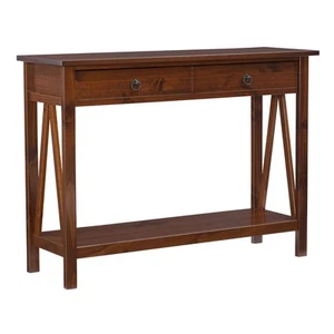 Home Dcor Console Table, 42.01"w x 13.98"d x 30.71"h, Antique Tobacco - Picture 1 of 9