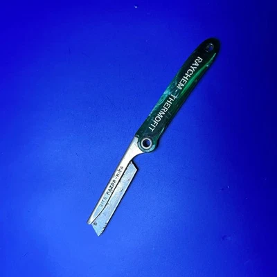 Vintage Gits Folding Razor Knife/Cutter- Advertisement Raychem thermofit - Image 1 of 4