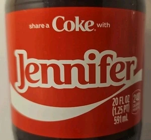 Share A Coke With Jennifer 2025 Personalized Coca-Cola Coke Bottle - Picture 1 of 4