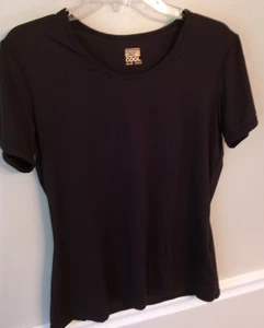 32 Degrees Black Short Sleeve Scoop Neck Polyester/Spandex Shirt Size XL EUC - Picture 1 of 4