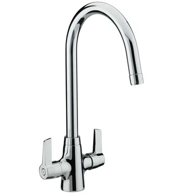 Bristan Echo Kitchen Sink Mixer Tap Double Lever Modern EasyFit Chrome - Image 1 of 4