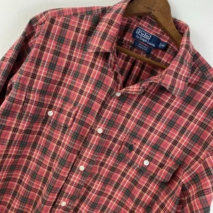 Polo Ralph Lauren uomo XL Whitfield vestibilità classica rossa a quadri camicia manica lunga - Foto 1 di 6