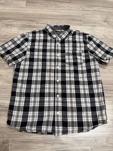 Camicia Vans con bottoni uomo grande nero/bianco/rosso camicia a quadri manica corta  - Foto 1 di 7