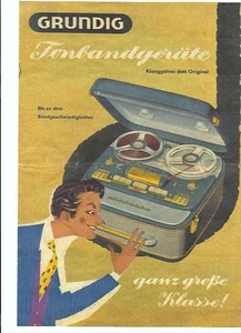 Grundig Tonband Prospekt / Katalog   1958 Vervielfältigung - Picture 1 of 1