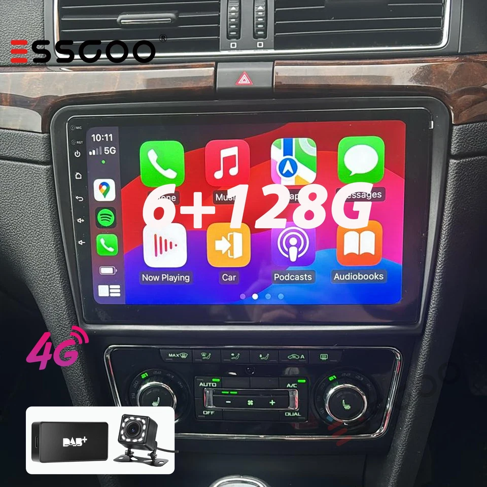 DAB+ Android 14 Für Skoda Superb II 3T4 3T5 2008-2013 Autoradio 128G GPS Carplay - Bild 1 von 4