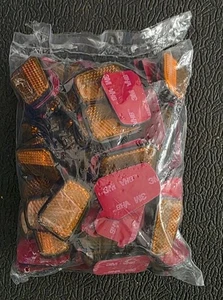 100ct 3M Stick-on Reflectors AMBER 1 1/8 x 3/4" - Picture 1 of 2