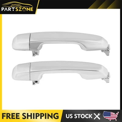 Juego de manijas de puerta para Toyota 4Runner 2010-2016 2017 2018 totalmente cromadas traseras exteriores 2 piezas Foto 1 de 4