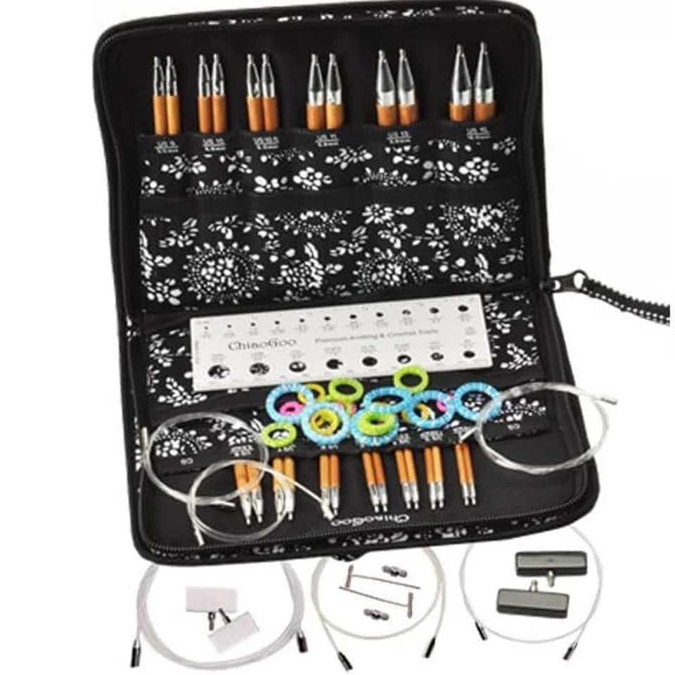 ChiaoGoo SPIN Bambus Stricknadelset Complete im Etui (13 cm/2,75-10mm) - Bild 1 von 1