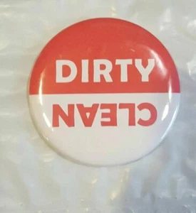 Red White Dishwasher Magnet Clean Dirty 2.25" - Picture 1 of 3