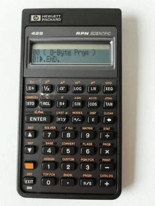 Calculadora científica programable HP 42S RPN de colección con manual y estuche - Imagen 1 de 4