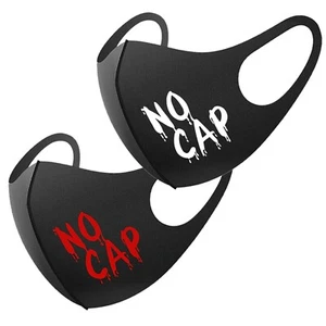 Goteo Hip Hop SIN TAPA Estampado Cara Boca Cubierta Moda Máscara Lavable Reutilizable - Imagen 1 de 7