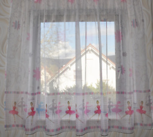 -288 - Kinderzimmer Gardine - Barbie Ballerina  - Gardinen Schals Vorhang