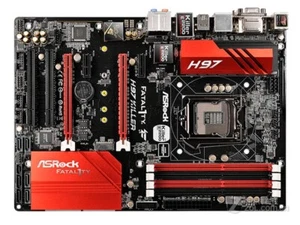 For ASROCK FATAL1TY H97 KILLER Motherboard DDR3 32G DVI+HDMI+VGA ATX Tested ok - Picture 1 of 3