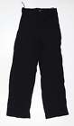 Bm Collection Womens Black Polyester Trousers Size 12 L27 in Regular