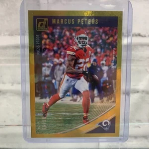 2018 Donruss Football Marcus Peters Press Proof Gold /50 #144 - Picture 1 of 2