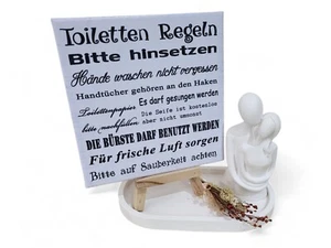 Bildfliese / Motivfliese aus Keramik (15 x 15 cm) Toilettenregeln fürs WC (062) - Picture 1 of 12